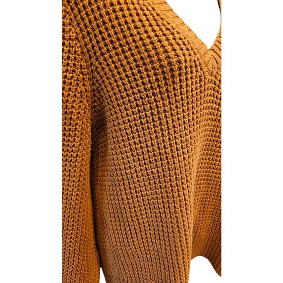 J. Crew chunky thick knit fall color orange sz XL comfy sweater preppy casual - Picture 5 of 9
